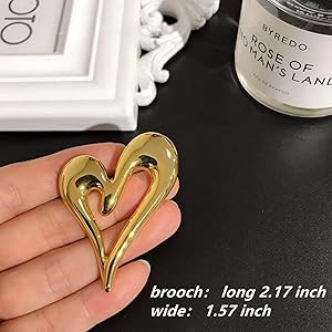 Brooch Pins Heart Gold Lapel Hijab Cute Brooches for Women Fashion Jewelry Clothing Decoration Ac... | Amazon (US)