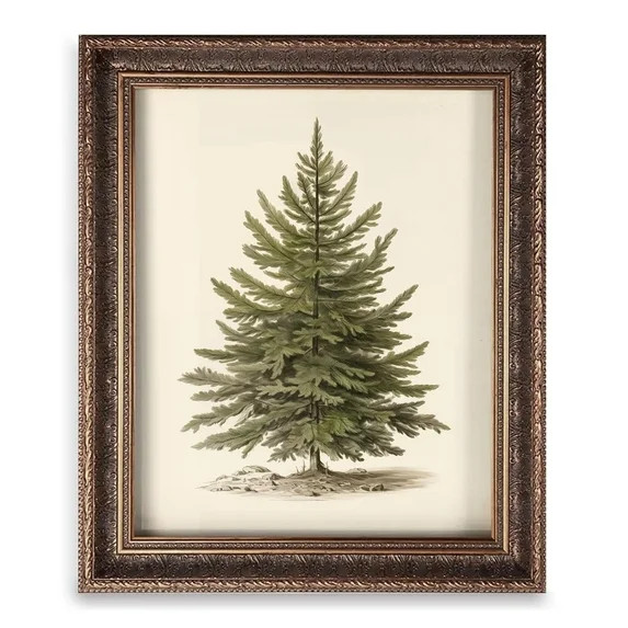 Aaheei Vintage Christmas Wall Art Print, Santa Reading Book Poster, Rustic Christmas Wall Art, Ch... | Walmart (US)