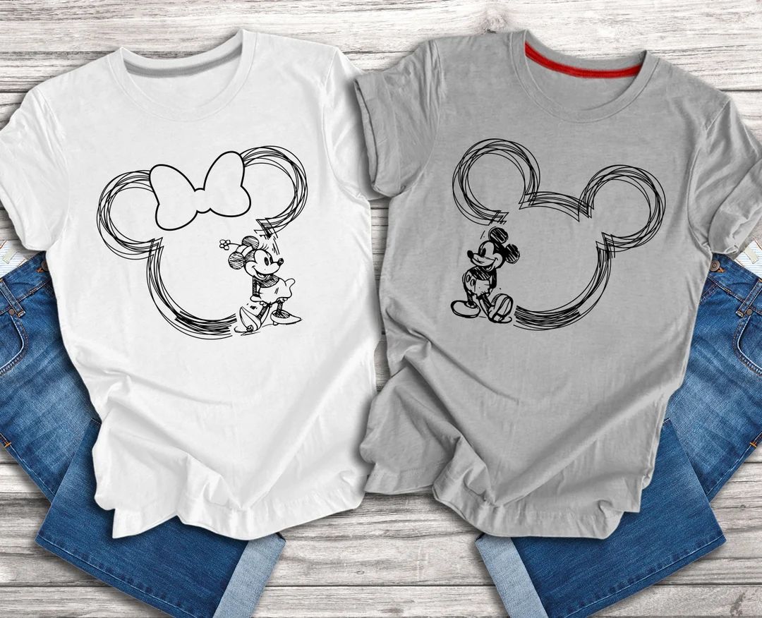 Disney Family Shirt Family Disneyworld Shirt Mickey Sketch - Etsy | Etsy (US)