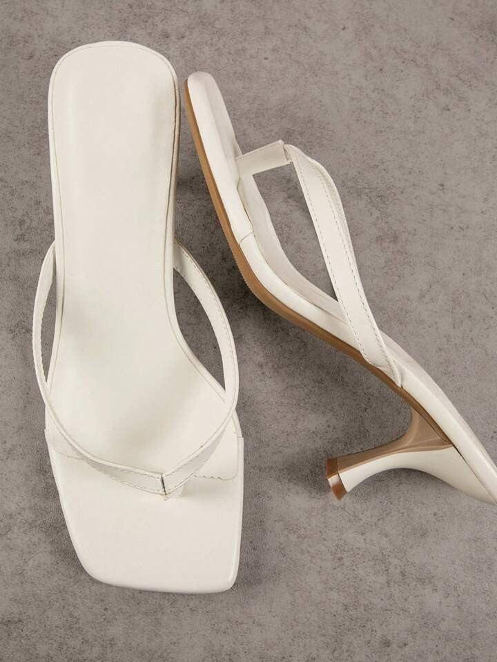 White Heeled Sandal | SHEIN