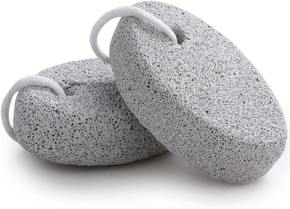 Natural Foot Pumice Stone for Feet, Borogo 2-Pack Lava Pedicure Tools Hard Skin Callus Remover fo... | Amazon (US)