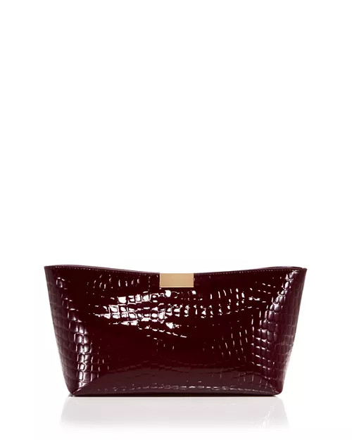 Medium Croc Embossed Patent Leather Clutch - Exclusive | Bloomingdale's (US)
