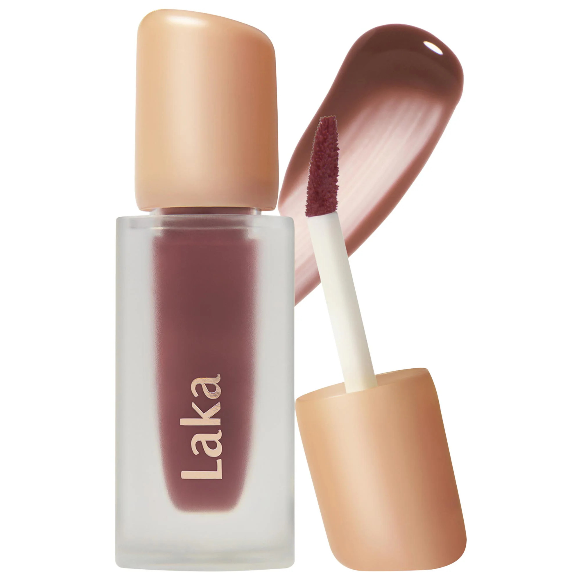 Laka Fruity Glam Tint Hydrating Long-lasting Lip Stain 121 Ash Nut 0.15 oz/4.5 mL | Sephora (US)