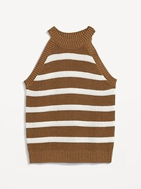 Sleeveless Striped Cropped Shaker-Stitch Sweater for Women | Old Navy (US)