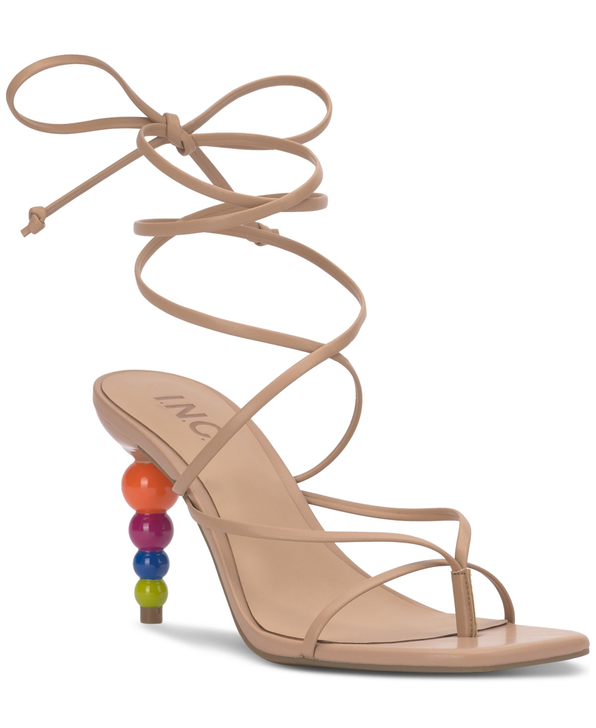 I.n.c. International Concepts Women's Lellina Lace-Up Ankle-Tie Dress Sandals, Created for Macy's Wo | Macys (US)