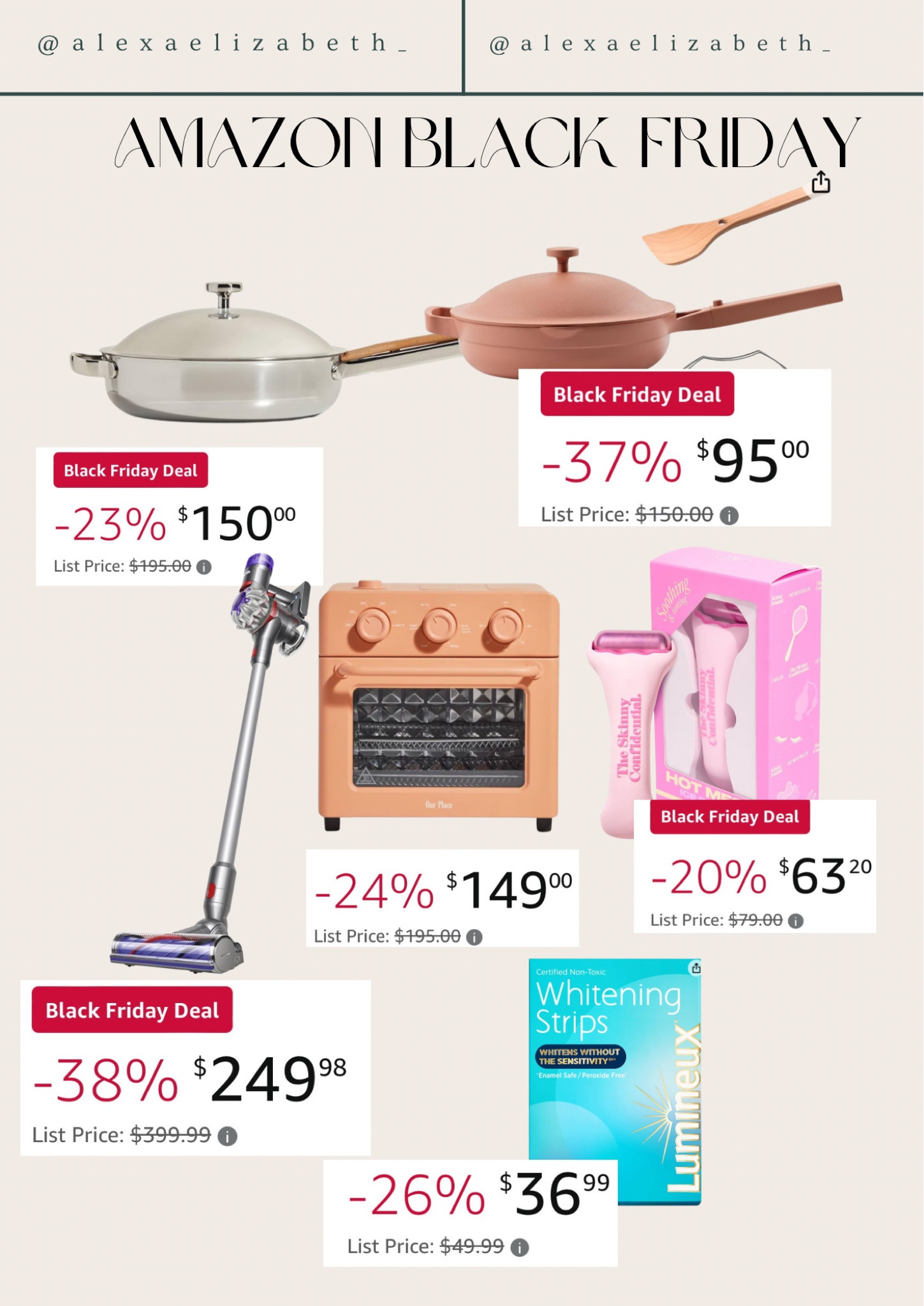 Amazon Black Friday Deals. 

Our place pans are the best. I use them daily!

Dyson vacuum on sale

Ice roller on sale!



#LTKCyberWeek #LTKGiftGuide #LTKHome