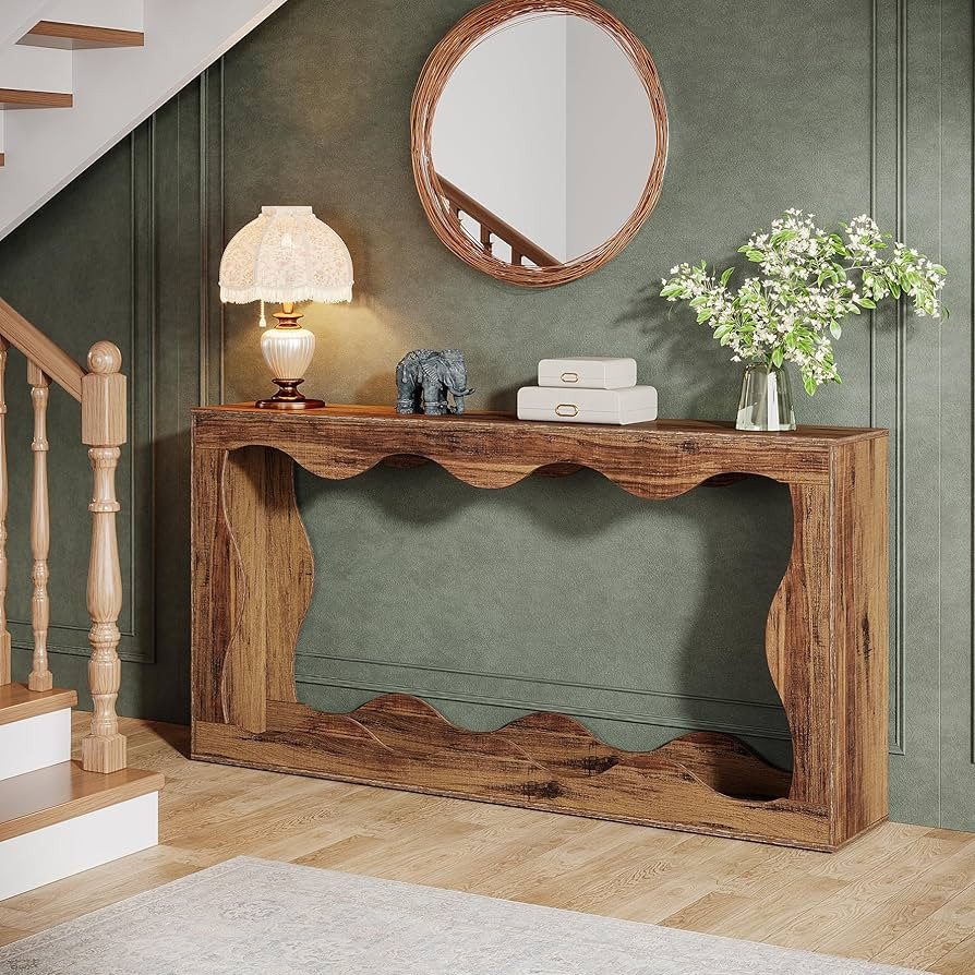 Tribesigns 63 Inches Farmhouse Console Table with Storage, Couch Table Behind Sofa, Long Entryway... | Amazon (US)