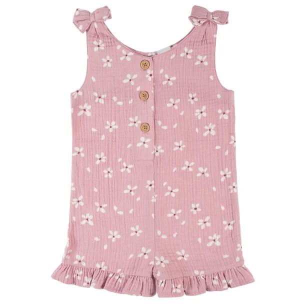 Modern Moments by Gerber Baby & Toddler Girls Gauze Romper, (12M - 5T) - Walmart.com | Walmart (US)