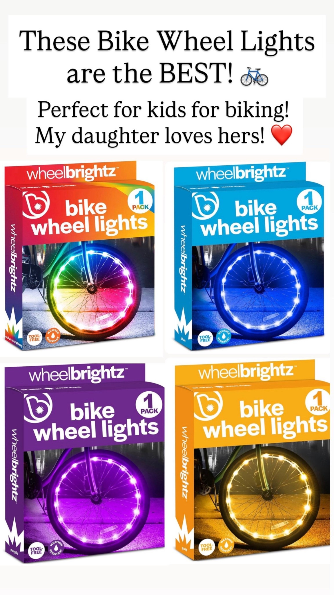 Bike wheel lights for kids ❤️

#LTKKids