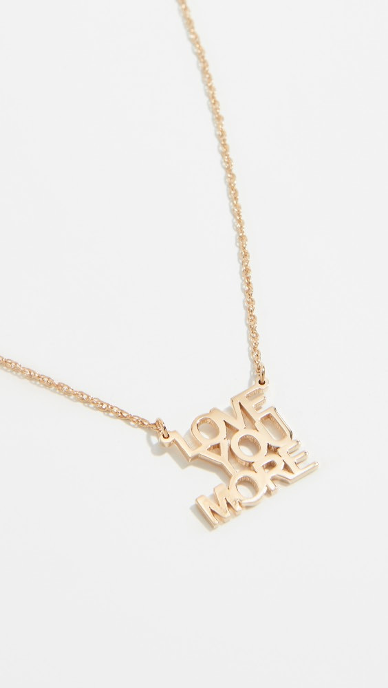 Jennifer Zeuner Jewelry Love You More Mini Necklace and Love You More Mini Pendant | Shopbop | Shopbop