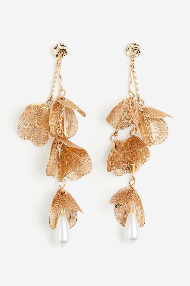 Pendant earrings - Gold-coloured - Ladies | H&M | H&M (UK, MY, IN, SG, PH, TW, HK)