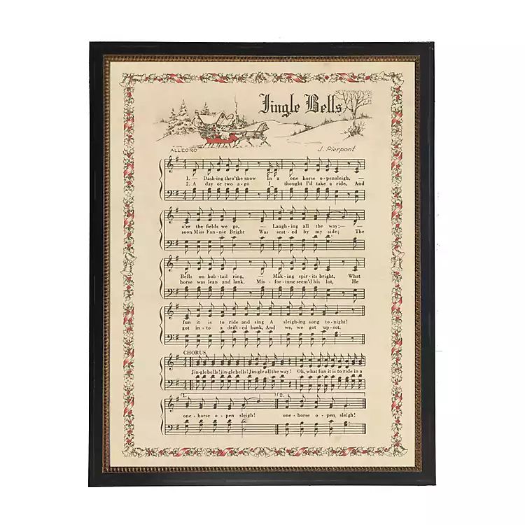 New! Jingle Bells Christmas Hymn Wall Plaque | Kirkland's Home