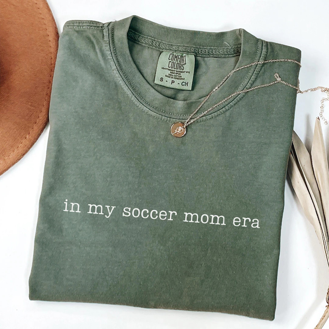 Comfort Colors In My Soccer Mom Era Shirt, Soccer Mom T-shirt, Soccer Mama Shirt, Soccer Season, ... | Etsy (US)