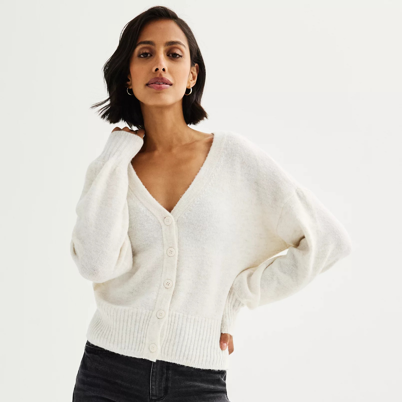 Women's Sonoma Goods For Life® Button Front Cardigan | Kohl's