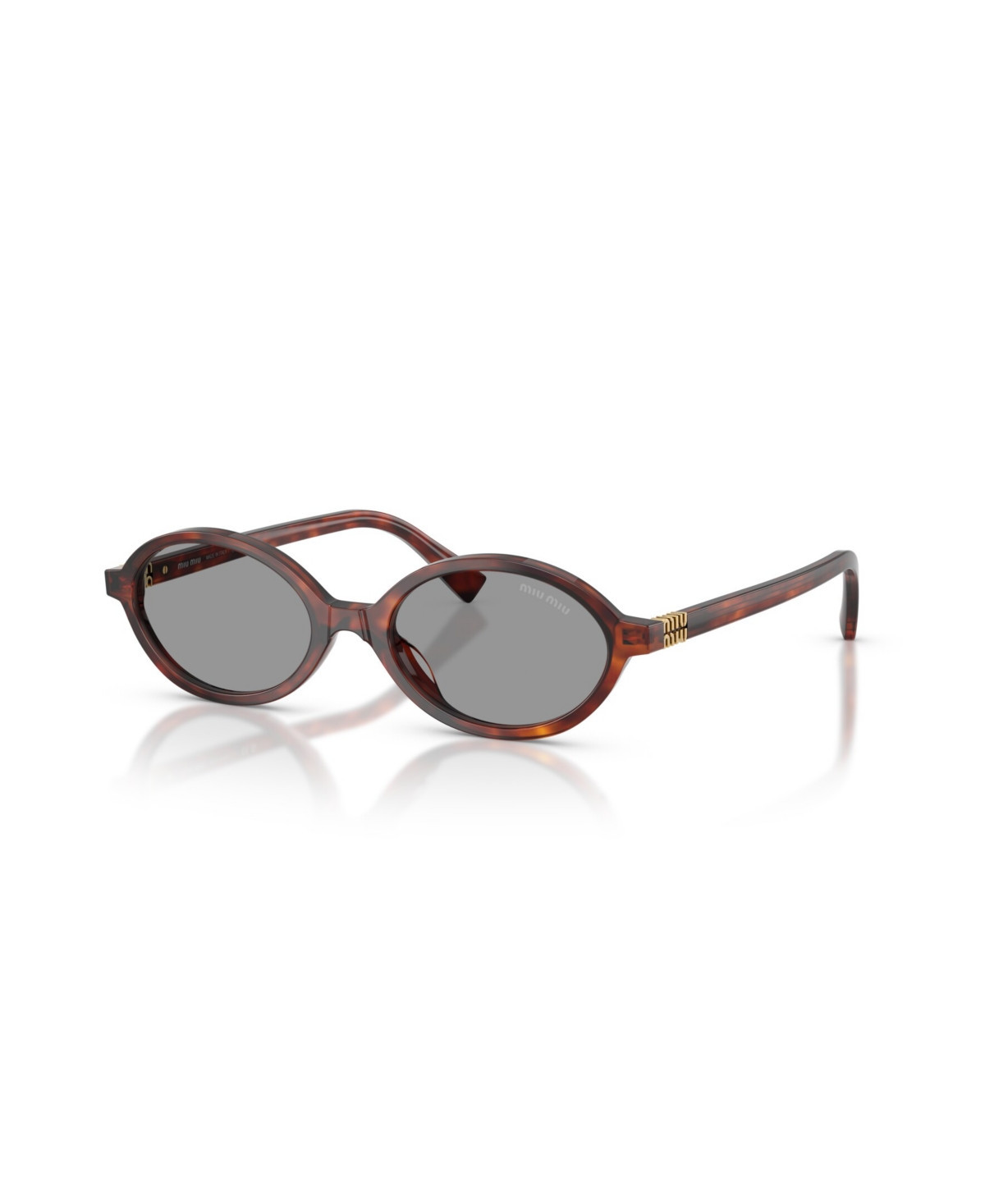 Miu Miu Women's Oval Sunglasses, Mu 04ZS - Havana Mahogany | Macy's