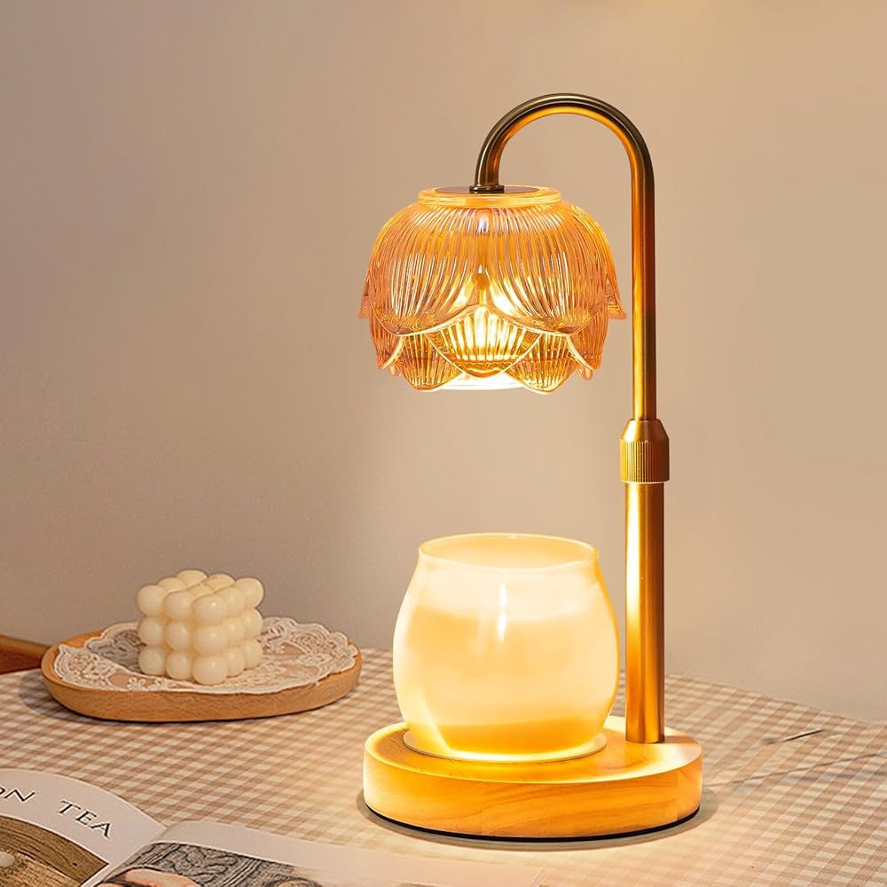 LOFTEK Candle Warmer Lamp with Timer - Dimmable - Adjustable Height - Electric Wax Melt Warmer wi... | Amazon (US)