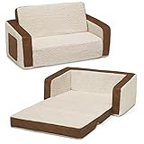 Amazon.com: Delta Children Cozee Flip-Out Sherpa 2-in-1 Convertible Sofa to Lounger for Kids, Cre... | Amazon (US)