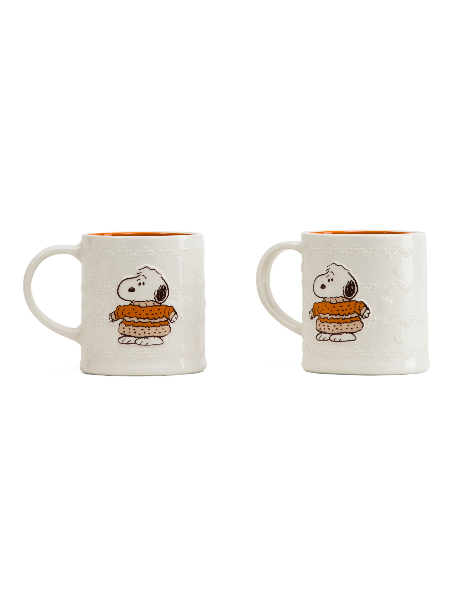 Set Of 2 Snoopy Ugly Sweater 3d Embossed Mugs | TJ Maxx