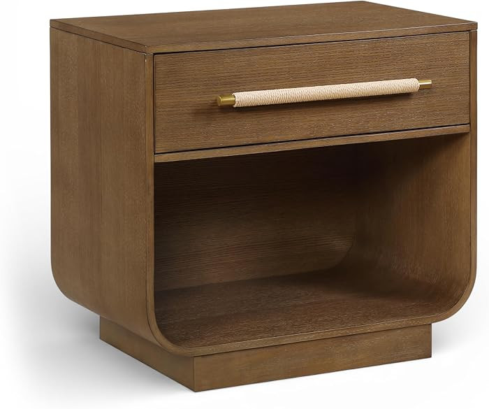 Meridian Furniture 66014Brown-NS Sorell Collection Modern | Contemporary Night Stand with Rich Brown Walnut Finish, Solid Wood, 28" W x 19.5" D x 26" H, Brown | Amazon (US)