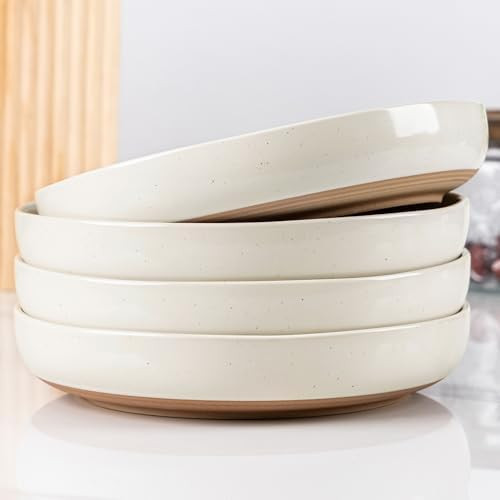 AmorArc 8.75'' Large Ceramic Pasta Bowls, 36oz Handpainted Stoneware Bowls Set of 4, Microwave&Di... | Amazon (US)