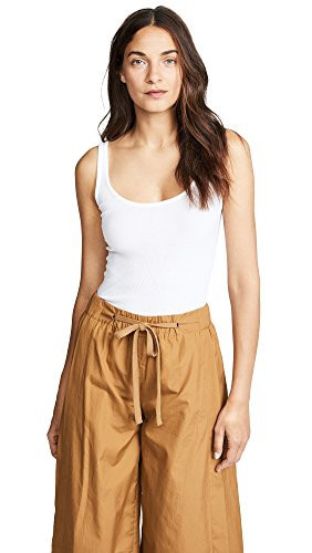 Vince Women's Scoop Neck Tank, White, Medium | Amazon (US)