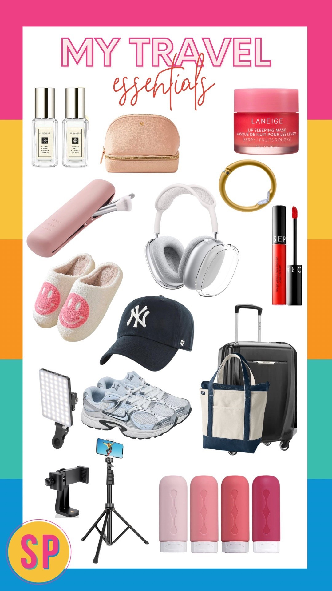 My travel must haves 

Smiles and pearls, travel Essentials, luggage, ll bean tote bag, sneakers, travel outfit, makeup case, iphone light

#LTKMidsize #LTKootd #LTKTravel