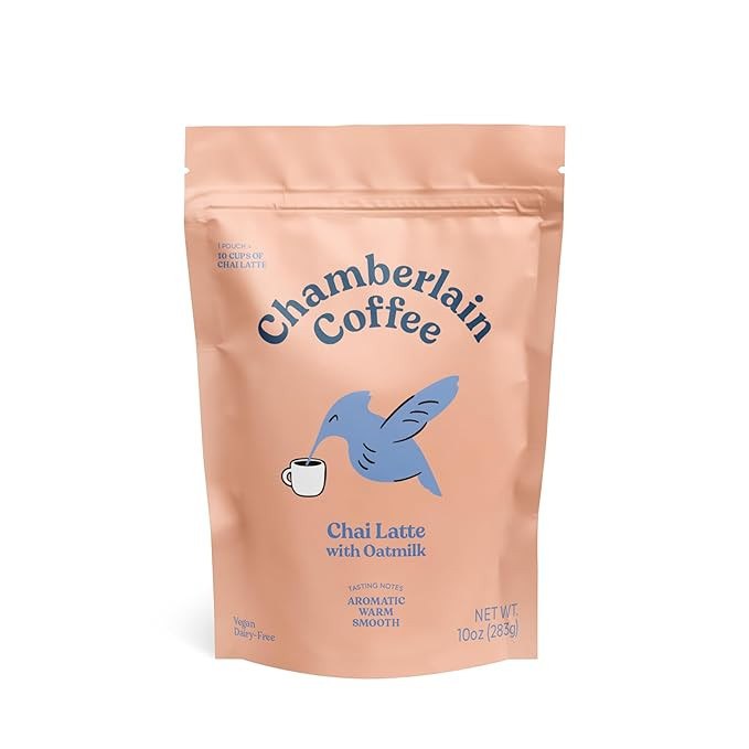 Chamberlain Coffee Gentle Hummingbird Chai Mix - Warm, Aromatic Vegan Chai with Oat Milk, Vanilla... | Amazon (US)