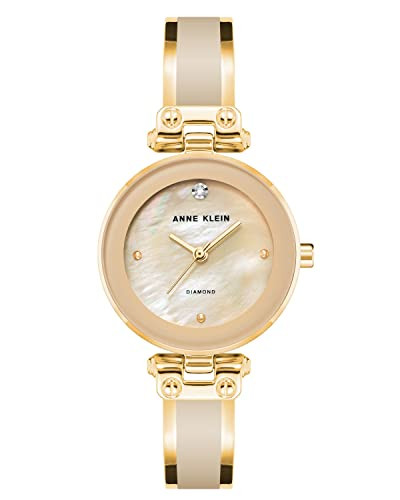 Anne Klein Women's Genuine Diamond Dial Bangle Watch | Amazon (US)