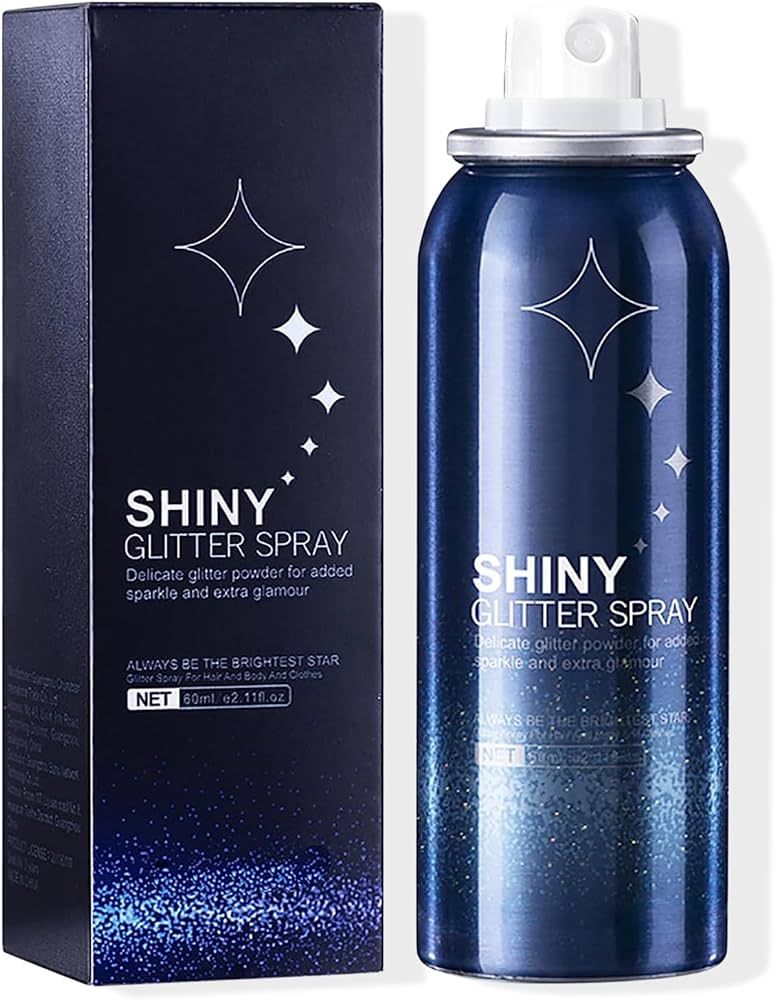 Body Glitter Spray for Hair and Body, Hairspray for Clothes, Long-Lasting Body Shimmer Spray Suit... | Amazon (US)