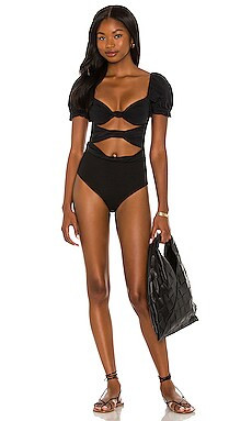 Agua Bendita Oria Dust One Piece in Black from Revolve.com | Revolve Clothing (Global)