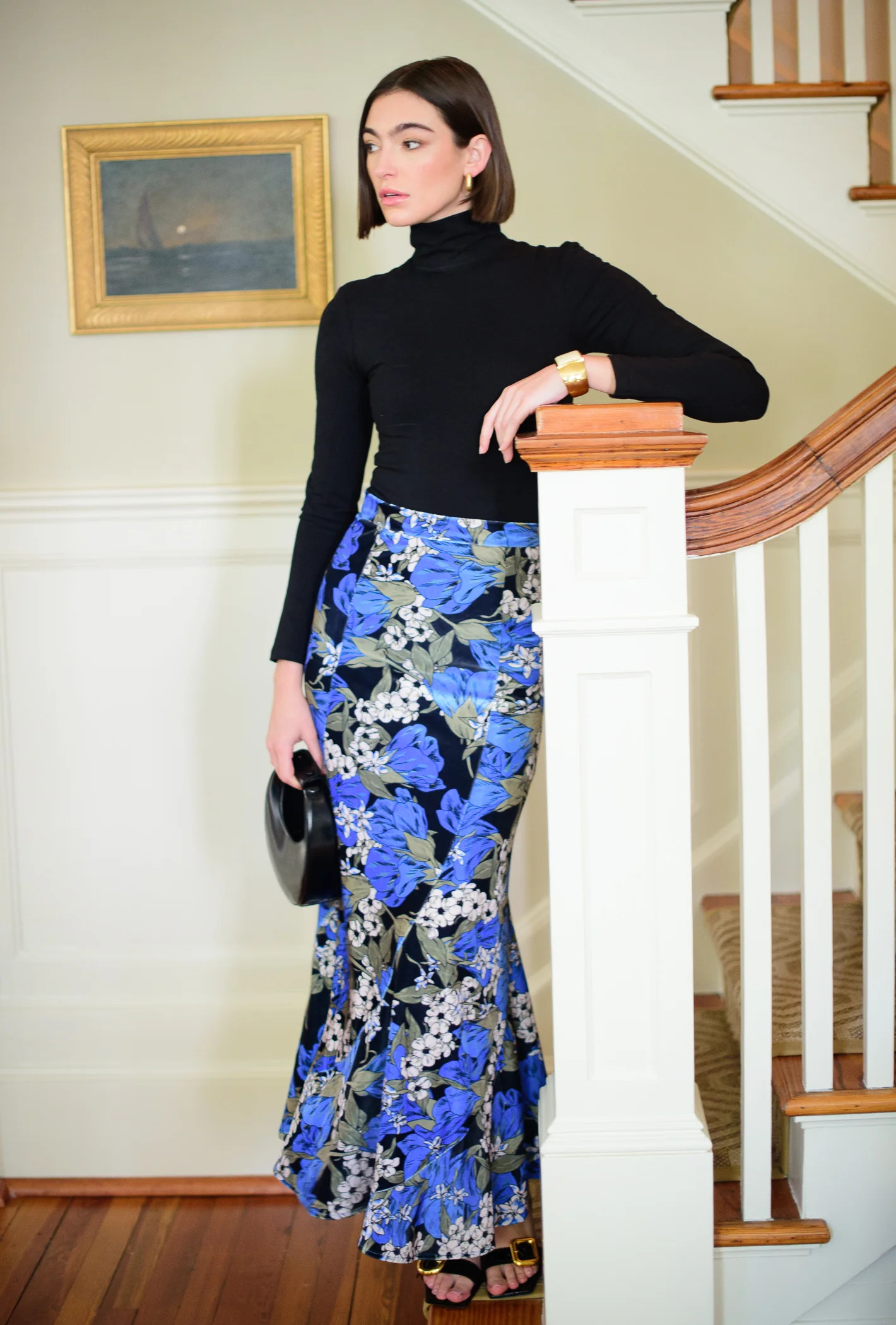 Serena Skirt in Night Bloom | Elizabeth James The Label