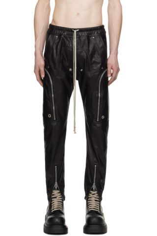 Black Bauhaus Leather Pants | SSENSE