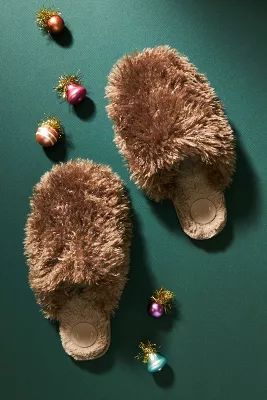 Fuzzy Slide Slippers | Anthropologie (US)