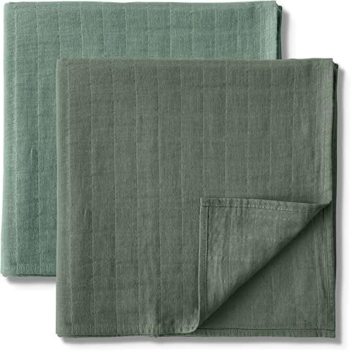 MOZAH Organic Muslin Swaddle Blankets - 100% Soft Organic Cotton - Baby Girl Blanket and Baby Boy Bl | Amazon (US)