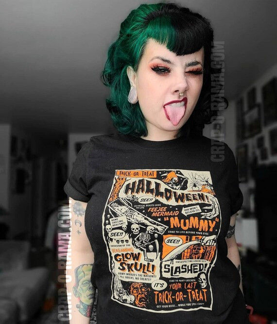 Vintage Retro Halloween T-Shirt | Etsy | Etsy (US)