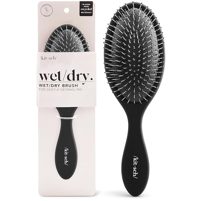 Kitsch Recycled Plastic Wet/Dry Hair Brush, Detangling Tool for Curly or Straight Styles, Brush f... | Amazon (US)