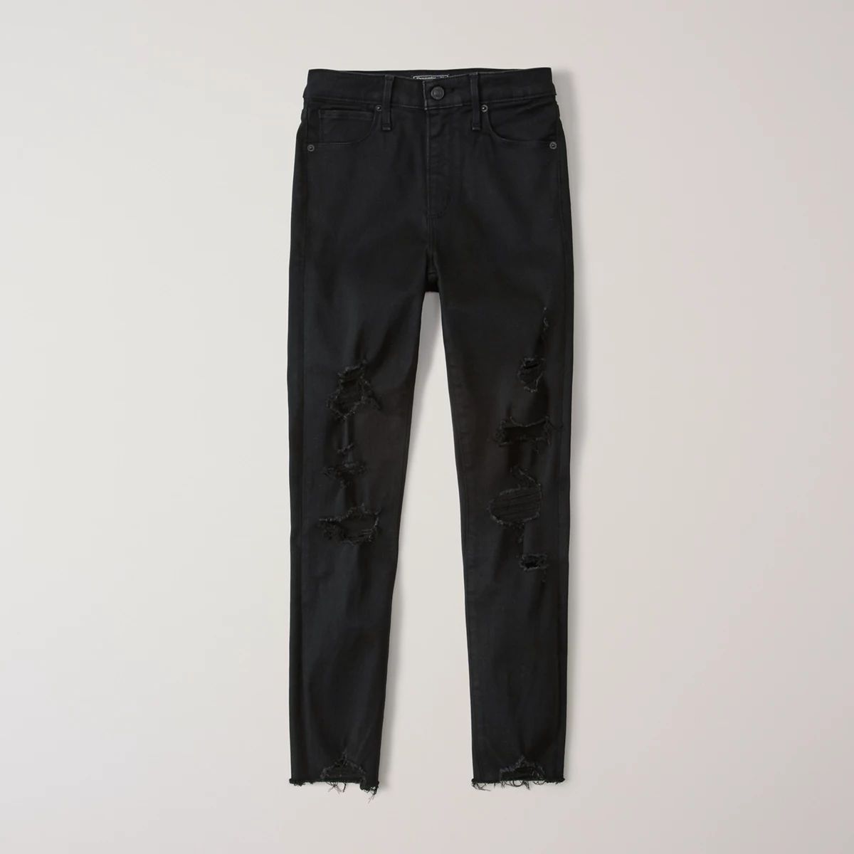 Ripped High Rise Ankle Jeans | Abercrombie & Fitch US & UK