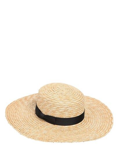 LACK OF COLOR - THE SPENCER WIDE BRIMMED BOATER HAT - HATS - NATURAL - LUISAVIAROMA | Luisaviaroma