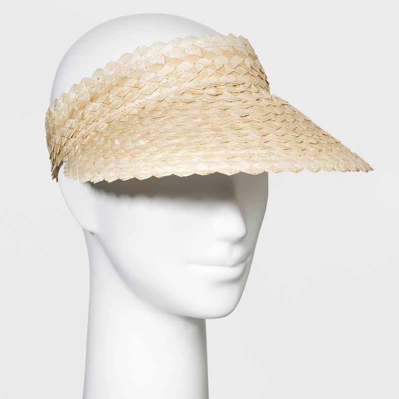 Women&#39;s Straw Visor Hat - A New Day&#8482; Natural | Target