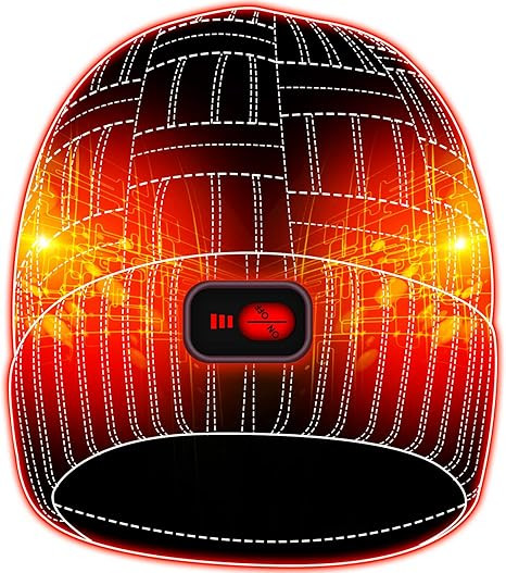 Autocastle Men Women Rechargeable Electric Warm Heated Hat Winter Battery Heat Skull Beanie | Amazon (US)