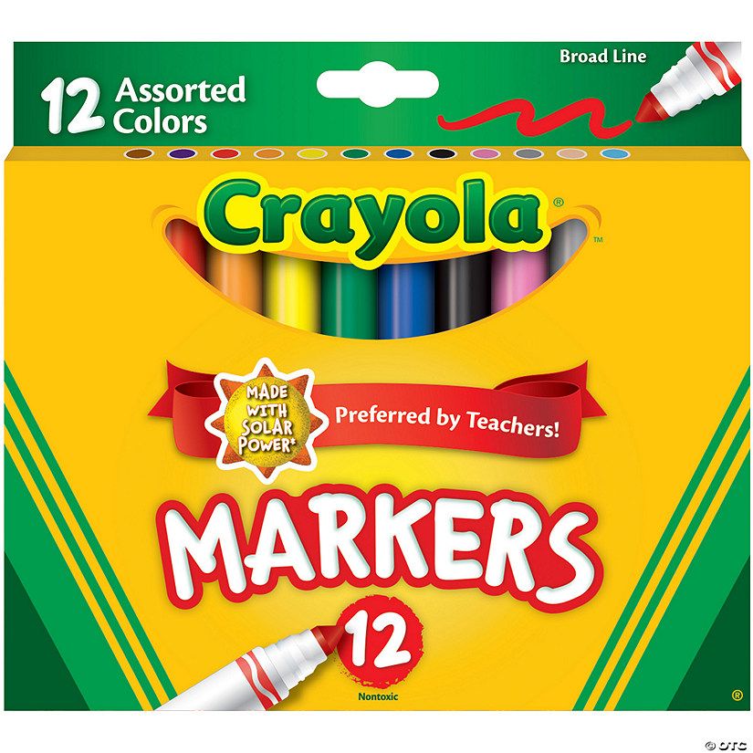 12-Color Crayola® Cone Tip Markers | Oriental Trading Company