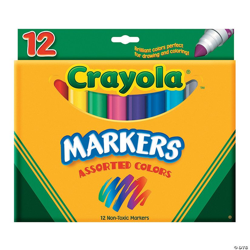 12-Color Crayola® Cone Tip Markers | Oriental Trading Company