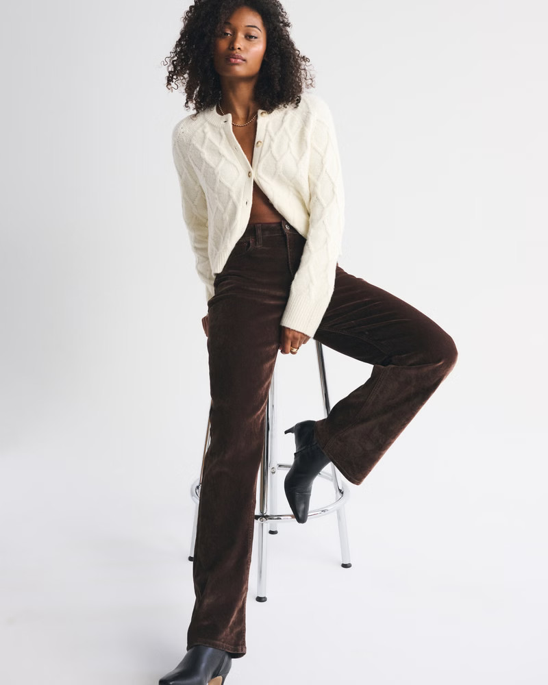 Women's High Rise 90s Relaxed Velvet Jean | Women's Bottoms | Abercrombie.com | Abercrombie & Fitch (US)