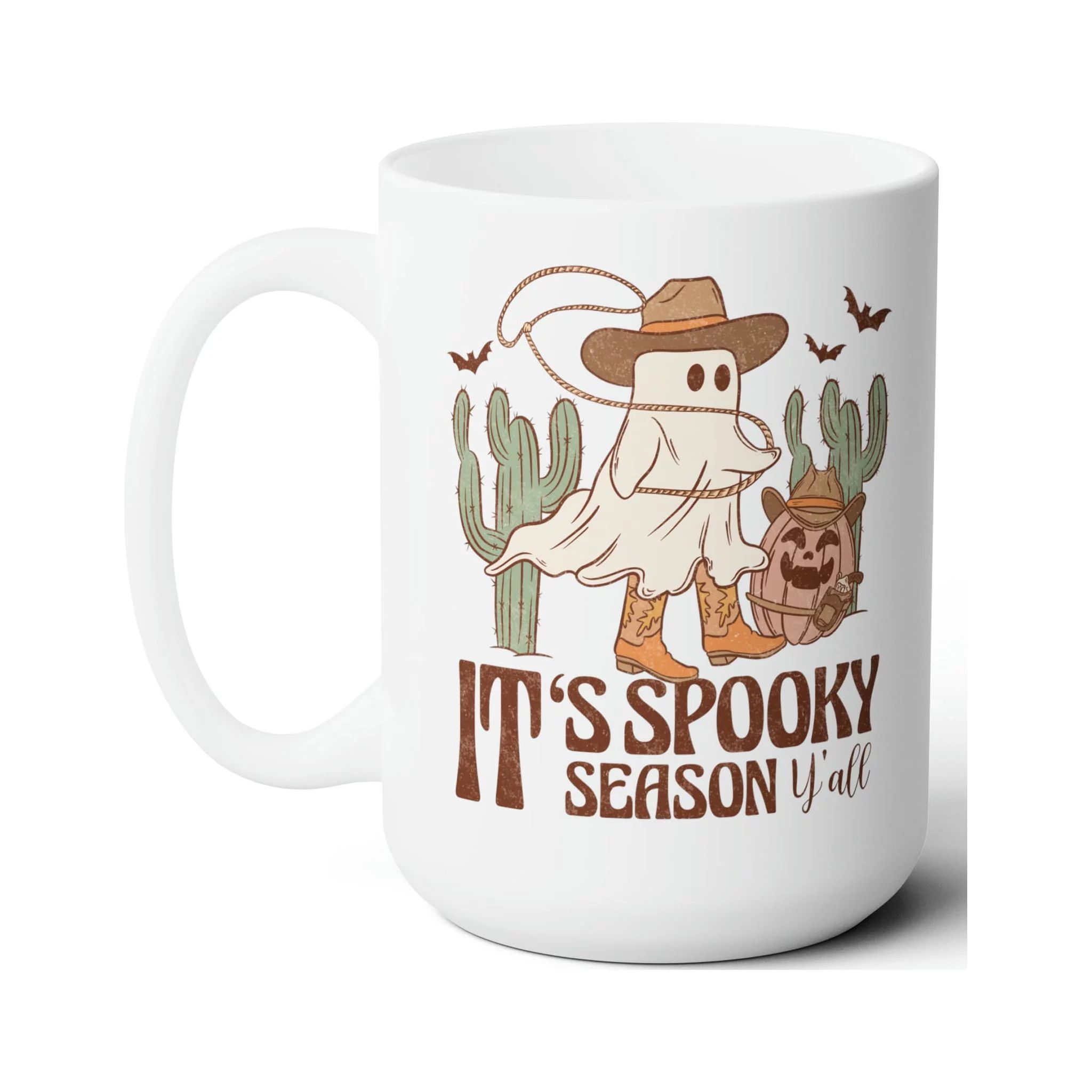 Halloween Spooky Western Mug 15oz Coffee Cup, Halloween 2023 Ghost Ceramic Mug | Walmart (US)
