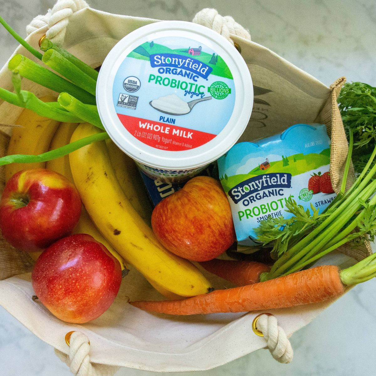 Stonyfield Organic Probiotic Vanilla Whole Milk Yogurt - 32oz | Target