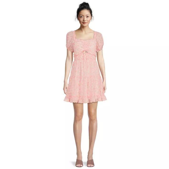 Madden NYC Juniors’ Smocked Waist Dress with Cut Out, Sizes XS-XXXL | Walmart (US)