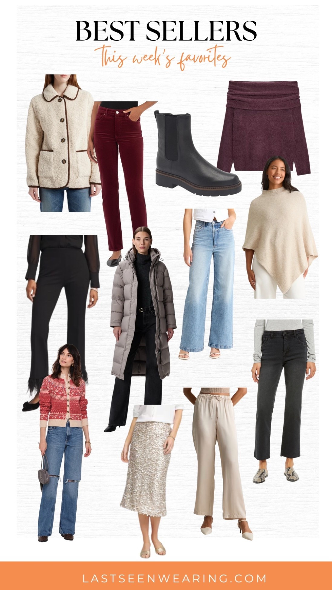 This Week’s Bestsellers
#pufferjacket #poncho #widelegjeans

#LTKOver40 #LTKHoliday