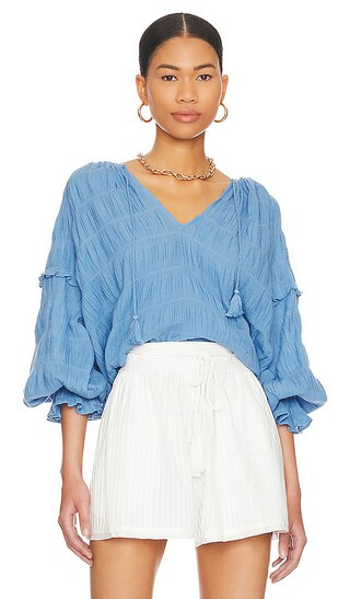Azariah Blouse in Sky Blue | Revolve Clothing (Global)