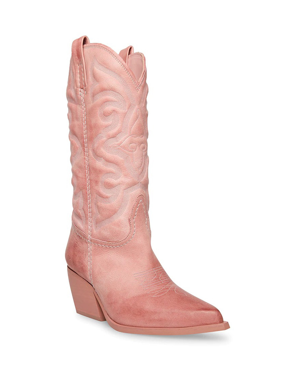 STEVE MADDEN West Womens Leather Pink Boots | Tillys