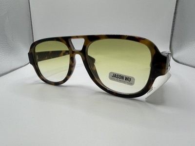 JASON WU Double Bridge Aviator Sunglasses Tortoise/Yellow Gradient Lens~ NWT | eBay US